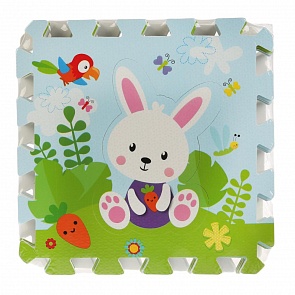 Коврик-пазл – Животные, 10 сегментов с вырубными героями (Играем вместе, FS-A (10)